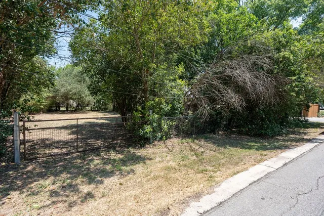 a view of backyard with green space