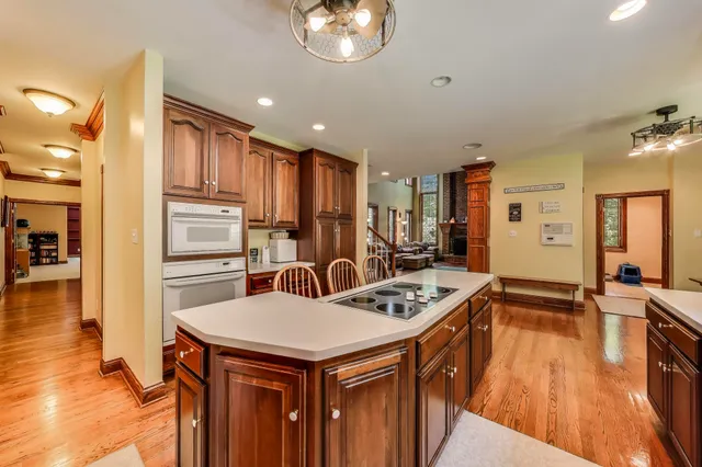 a view of a house with a yard patio and swimming pool