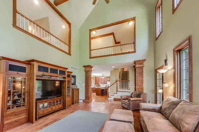 a view of mountain with trees in front of it