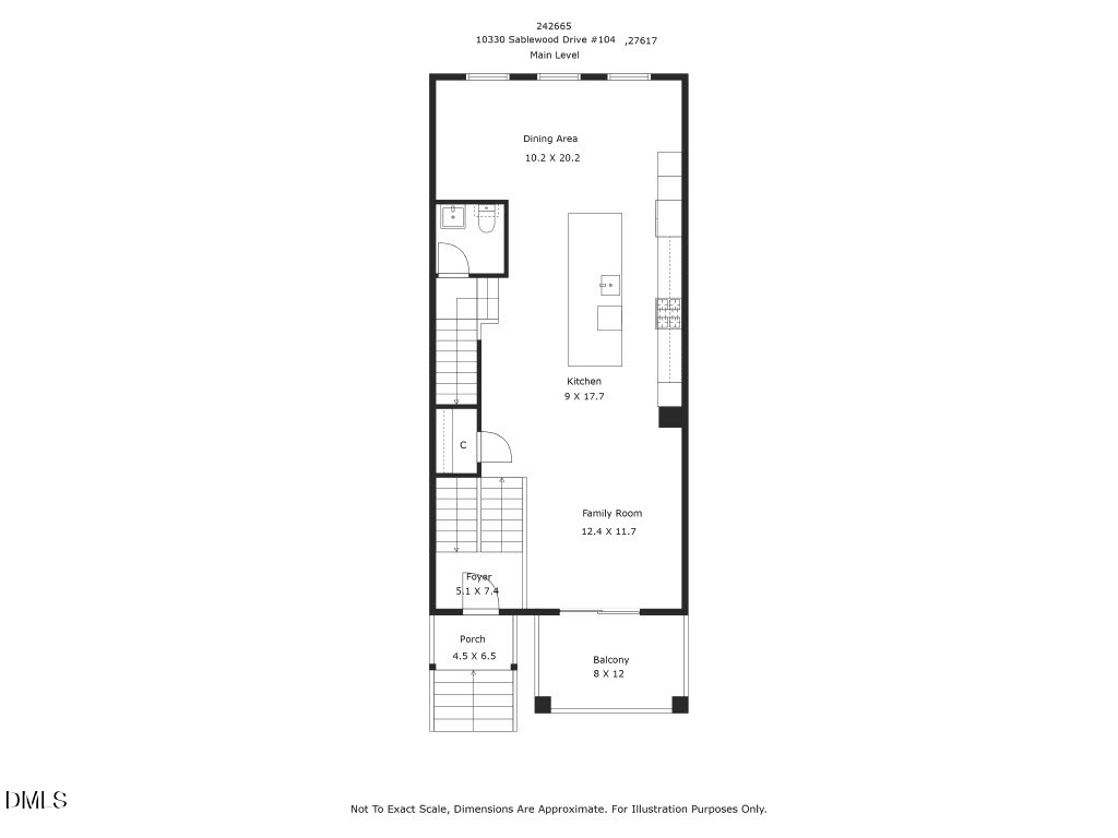 10330 Sablewood Drive, Unit 104 Raleigh, NC 27617 - Photo 36 of 39 a picture of a floor plan