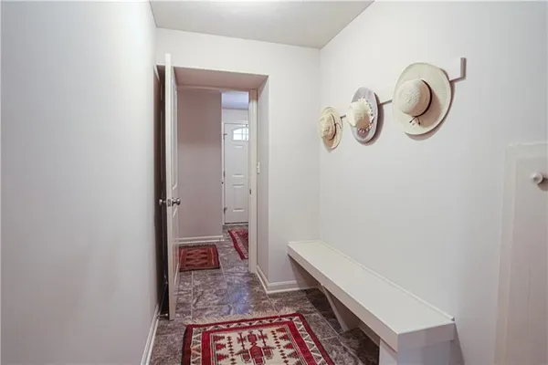 a very nice looking room with a large mirror