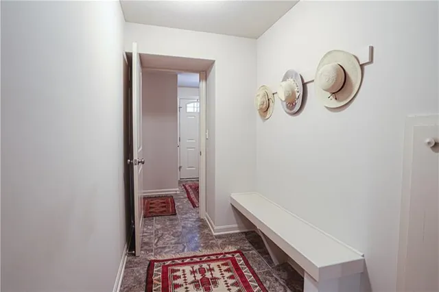 a very nice looking room with a large mirror