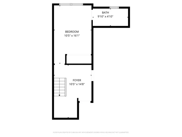 a picture of a bench in a white building