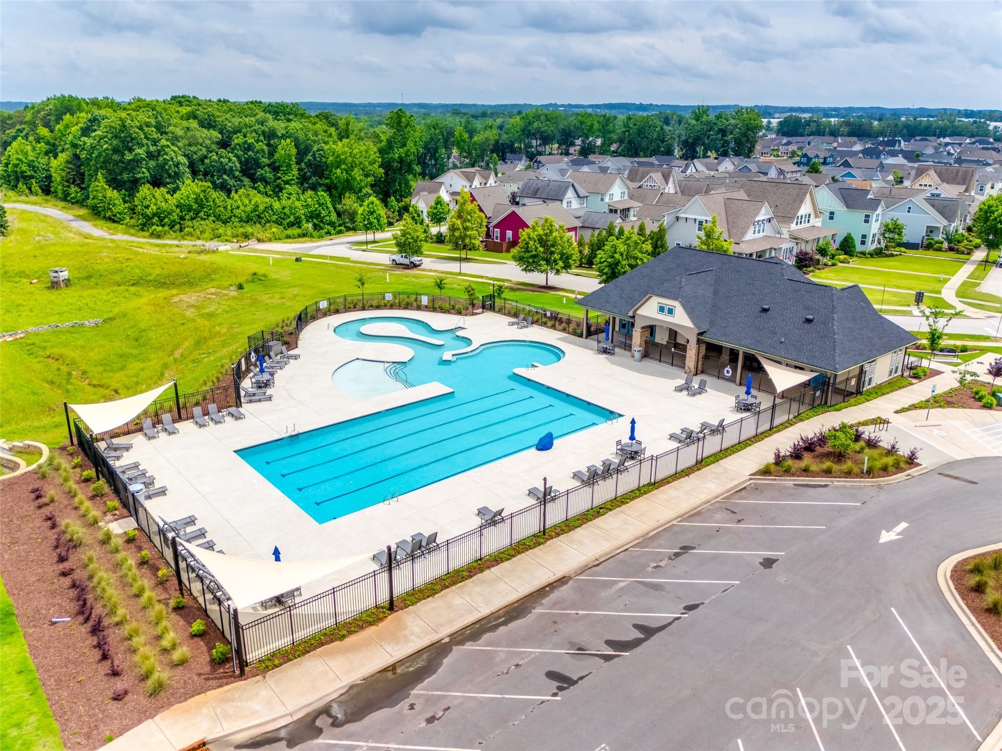 280 Auburn View Road Rock Hill, SC 29730 - Photo 47 of 48 an aerial view of a house with a swimming pool yard and outdoor seating