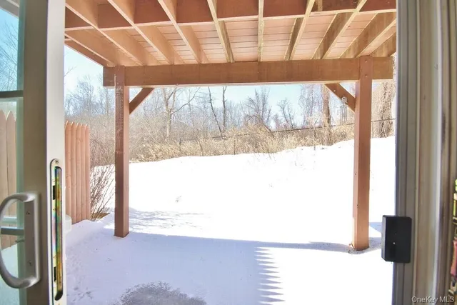 a view of an front door