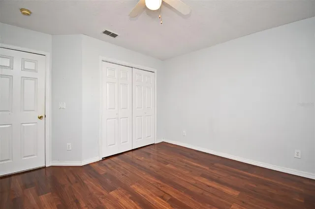 a view of a lake with a city