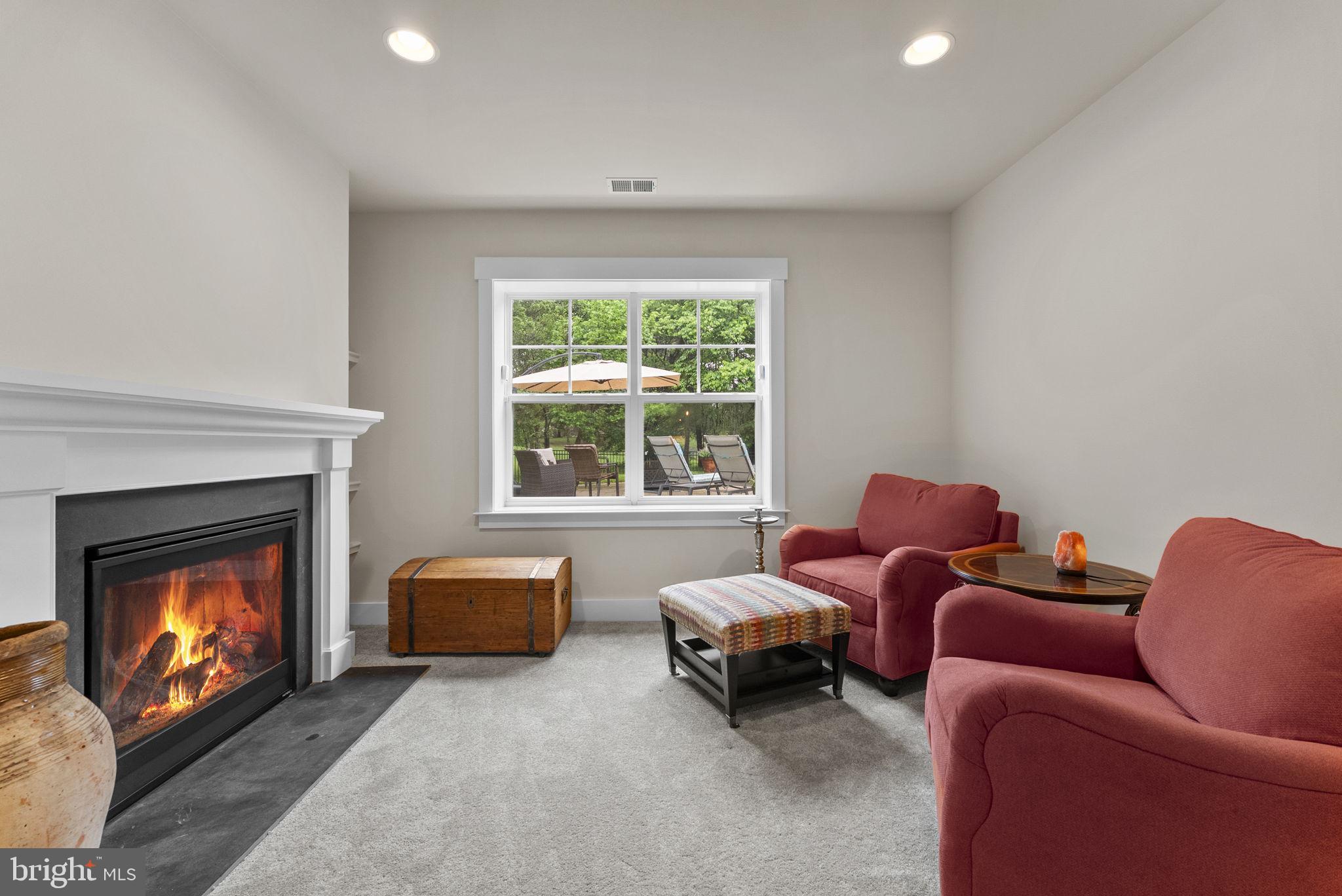 9801 Thoroughbred Road Warrenton, VA 20187 - Photo 73 of 119 Lower level reading Nook with gas fireplace