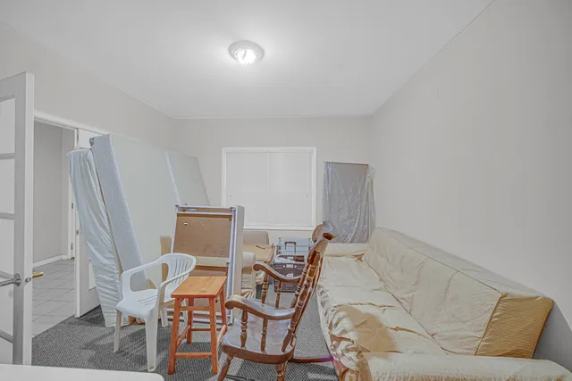 a view of a terrace with sky view