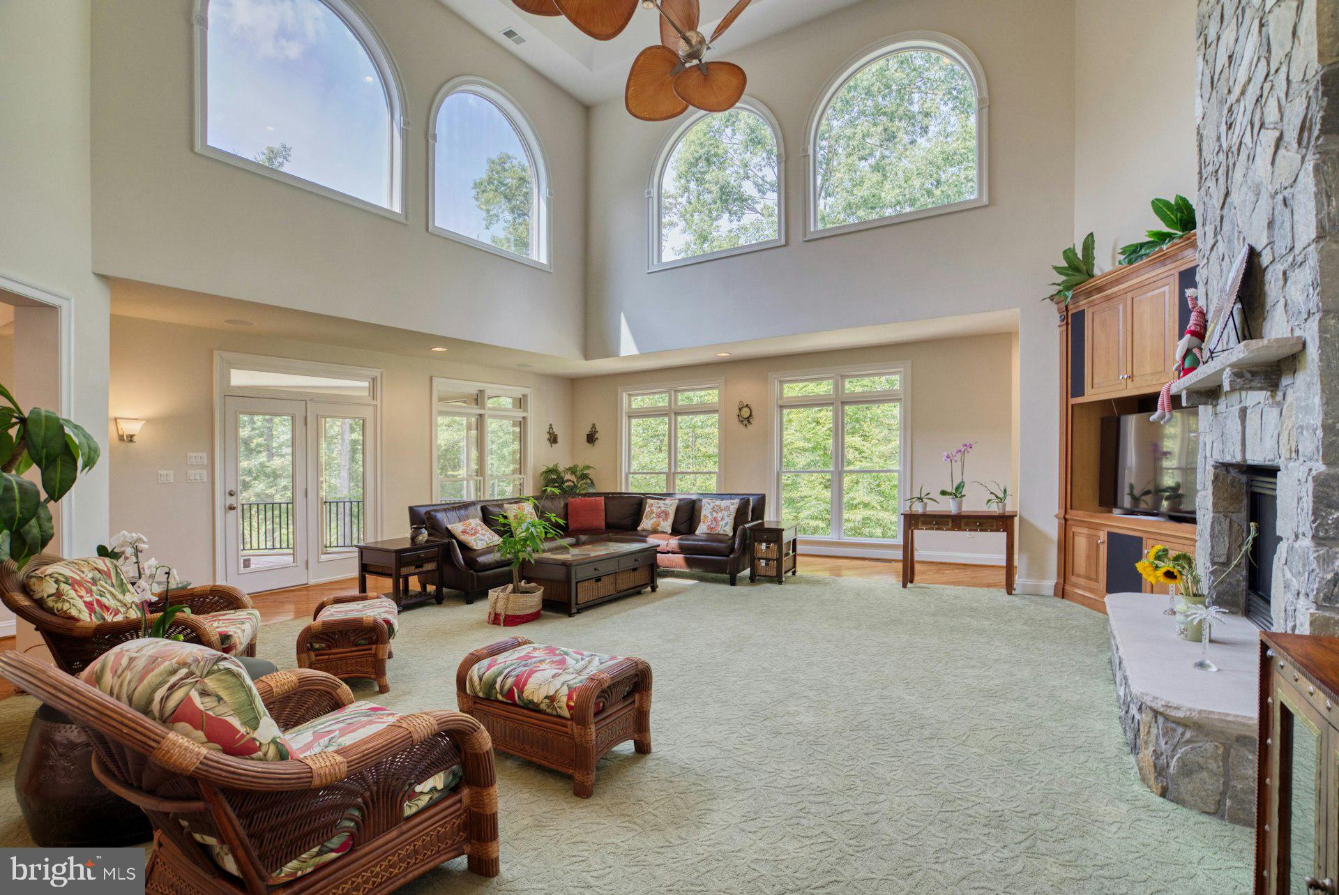 10300 Hampton Road Fairfax Station, VA 22039 - Photo 26 of 89 Family Room with 2 Story Ceilings & Water View