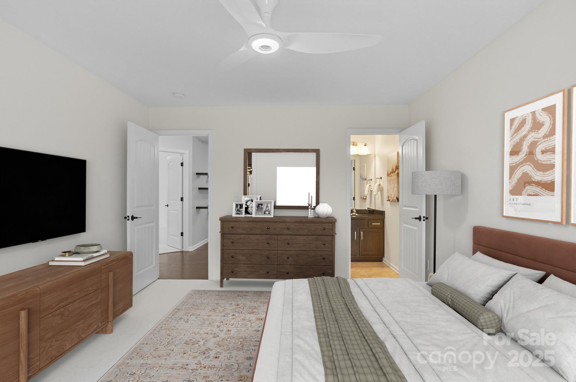 310 Annatto Way Fort Mill, SC 29708 - Photo 44 of 48 a bedroom with furniture and a flat screen tv