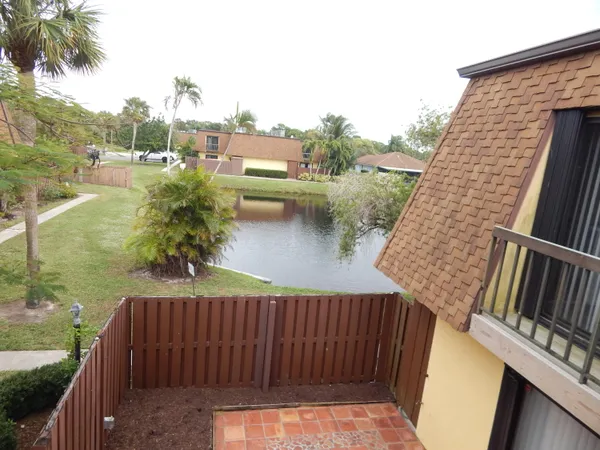 a view of a lake with houses