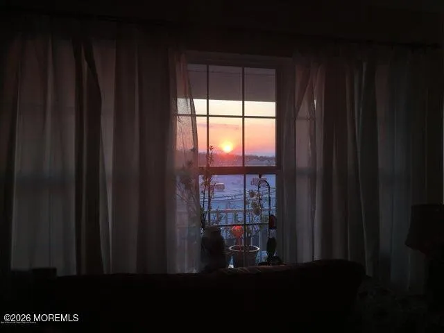 a view of balcony with furniture