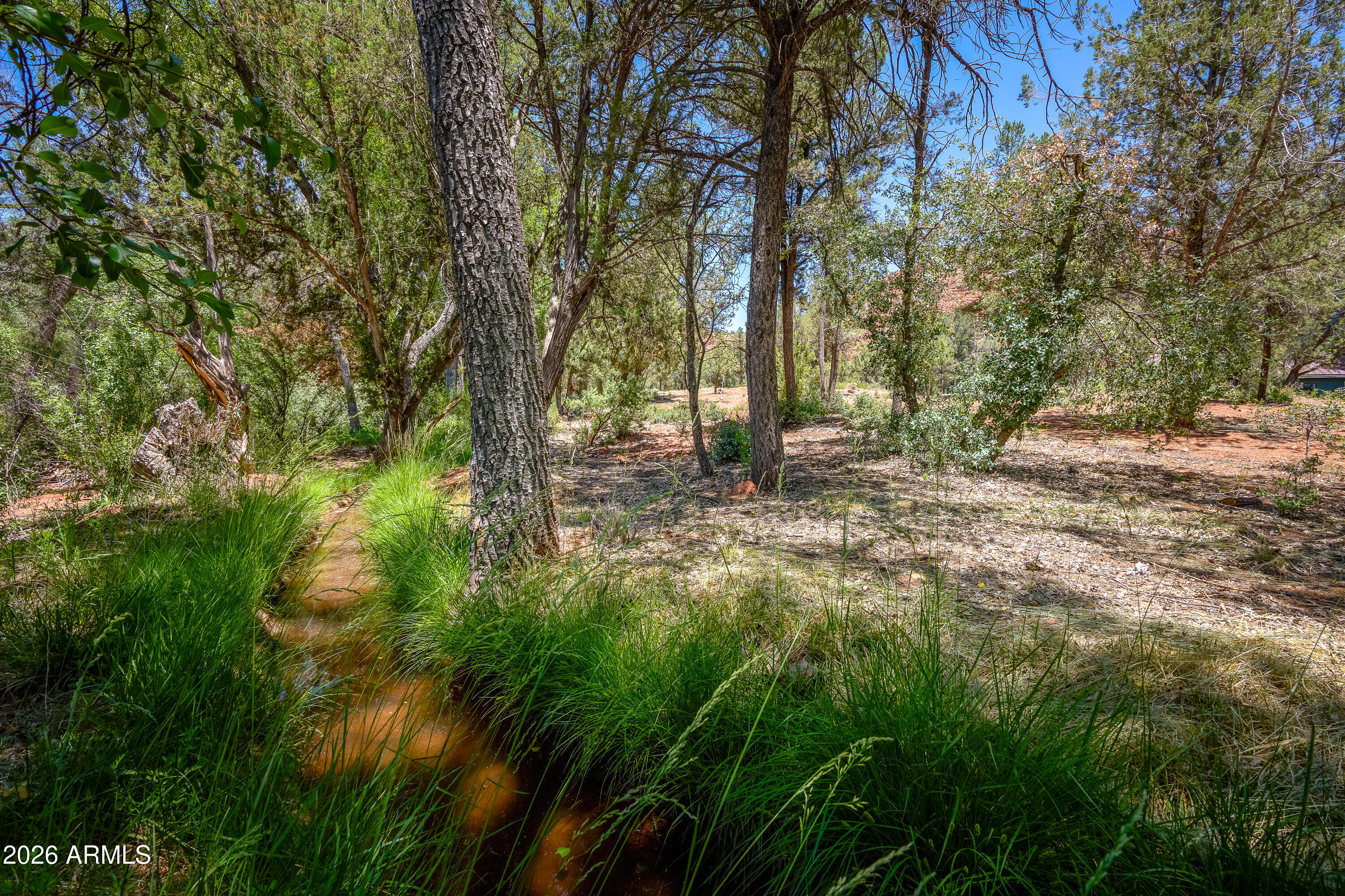 3155 Red Rock Loop Road, Unit 2 Sedona, AZ 86336 - Photo 19 of 22 a backyard of a house with lots of green space