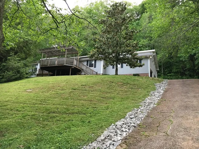 a house view with a garden space