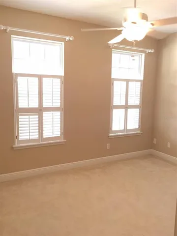 an empty room with a window