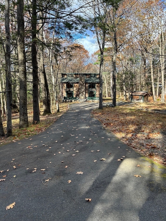 a view of road with trees