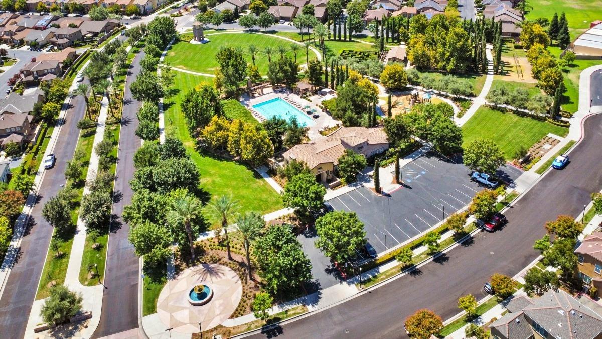 4103 Harlan Ranch Boulevard Clovis, CA 93619 - Photo 31 of 31 an aerial view of a house with a yard basket ball court