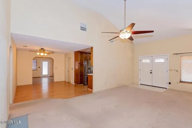 a view of a livingroom with a fireplace