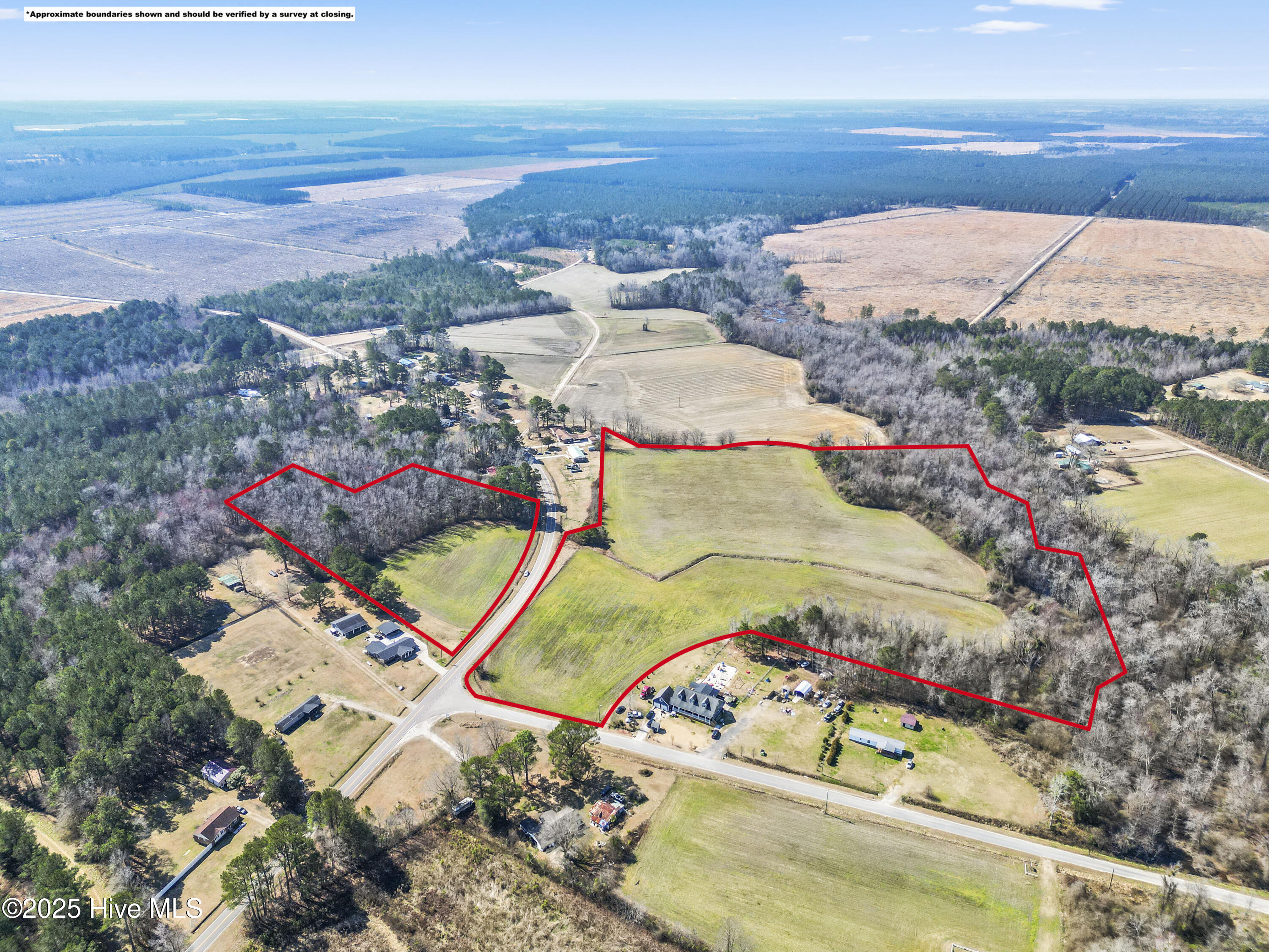 24-ac Bay Road Willard, NC 28478 - Photo 1 of 13 Boundary lines shown in drone images are approximate and for visual reference only. Buyers are advised to obtain a survey for accurate property lines prior to closing.