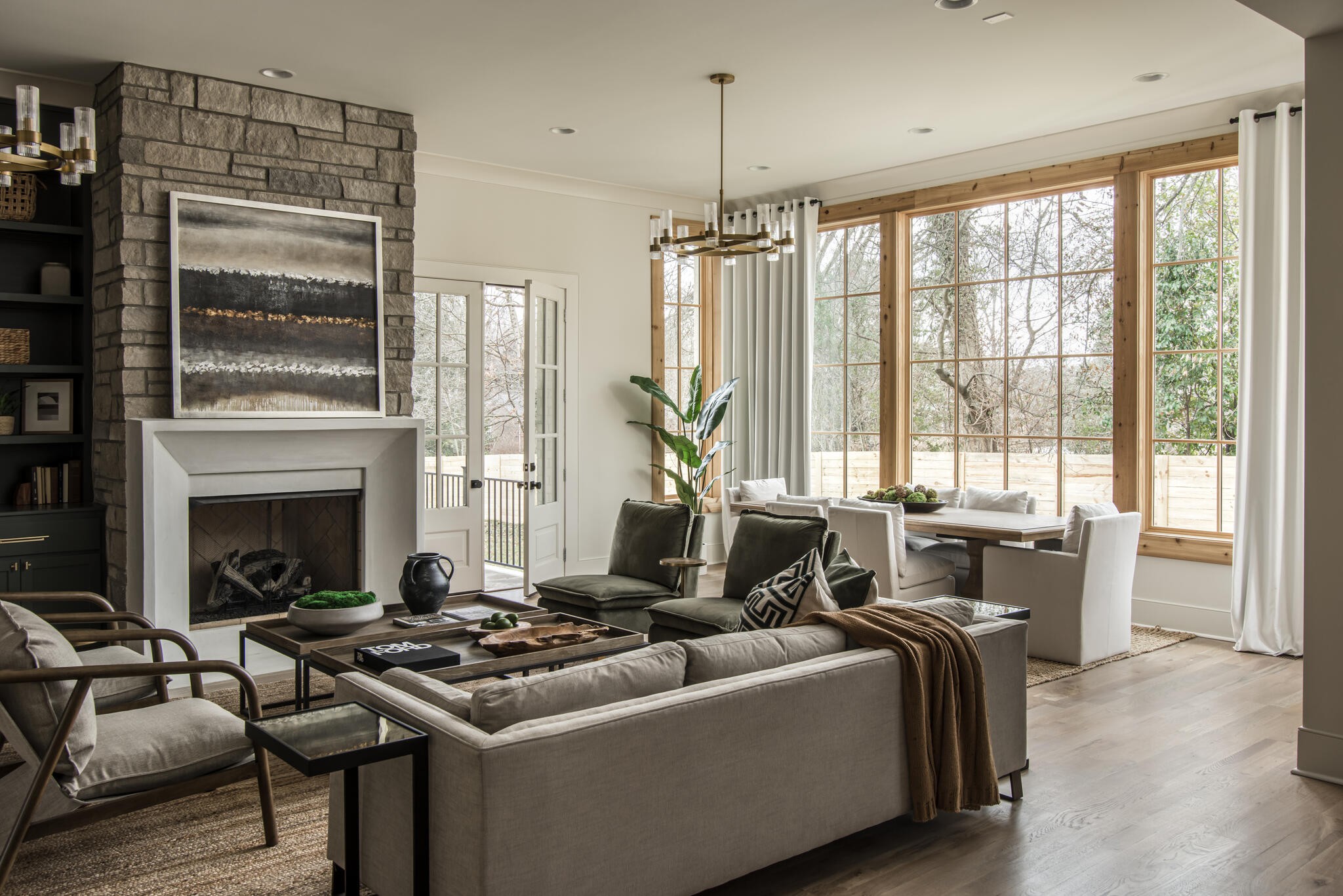 201 Olive Branch Road Nashville, TN 37205 - Photo 13 of 67 a living room with furniture and a fireplace
