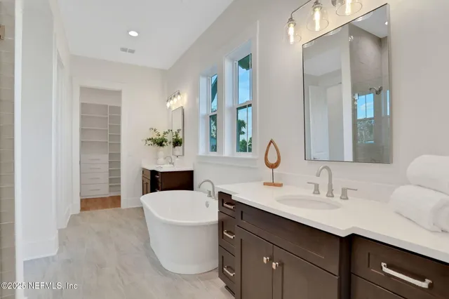 a view of balcony with wooden floor