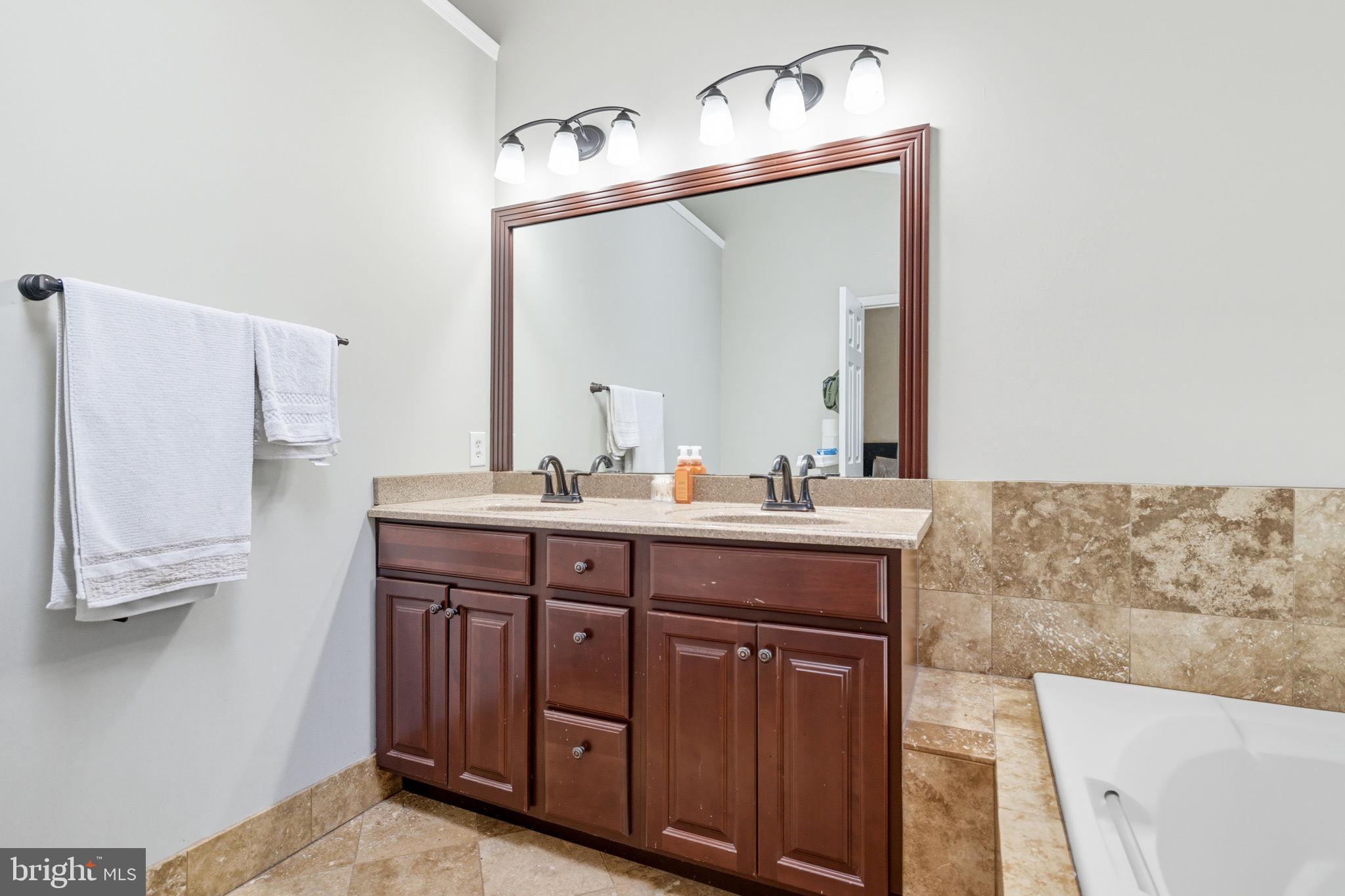 47587 Comer Square Sterling, VA 20165 - Photo 34 of 77 a bathroom with a double vanity sink mirror and