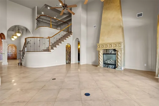 a view of livingroom with furniture and fireplace