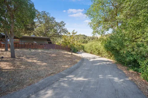 a view of a yard with a tree