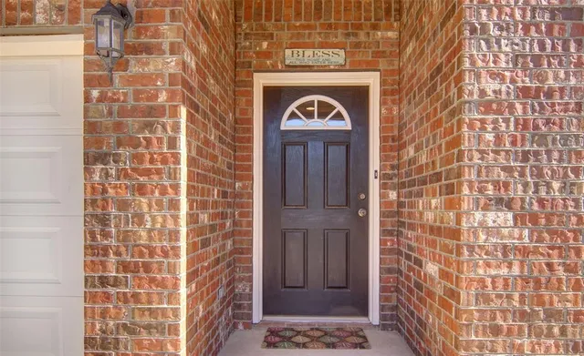 a view of a door of a house