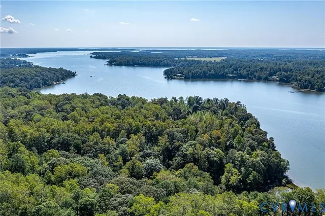 a view of a lake with a mountain