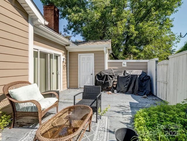 a view of balcony with patio