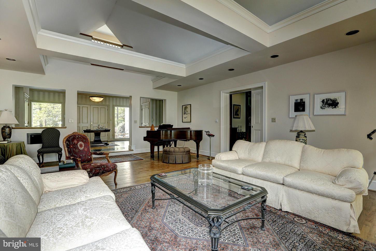 7215 Arrowood Road Bethesda, MD 20817 - Photo 8 of 30 Living Room with Beamed Ceilings