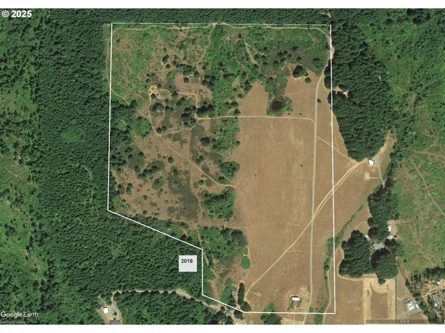 an aerial view of a residential houses with yard