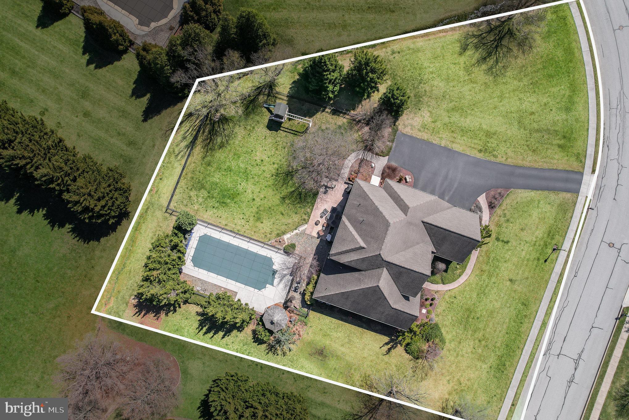 140 Madara Drive Hanover, PA 17331 - Photo 56 of 57 an aerial view of a house with swimming pool and outdoor space