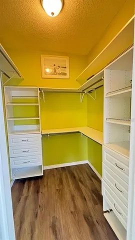 a view of walk in to walk in closet