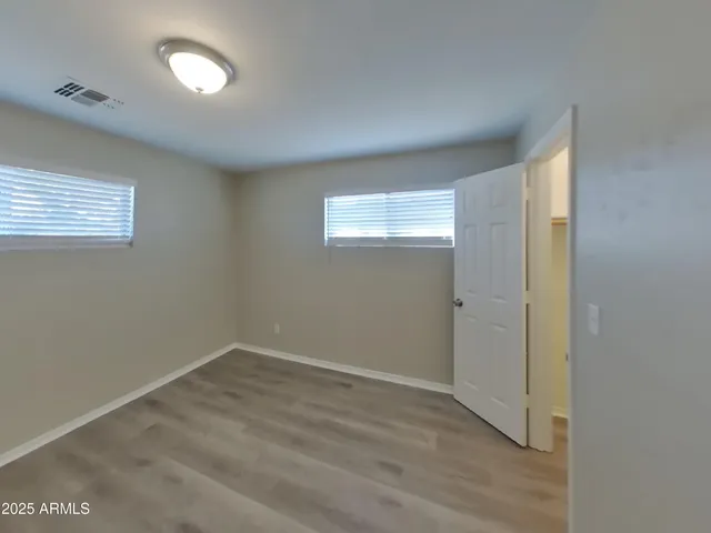 an empty room with a window