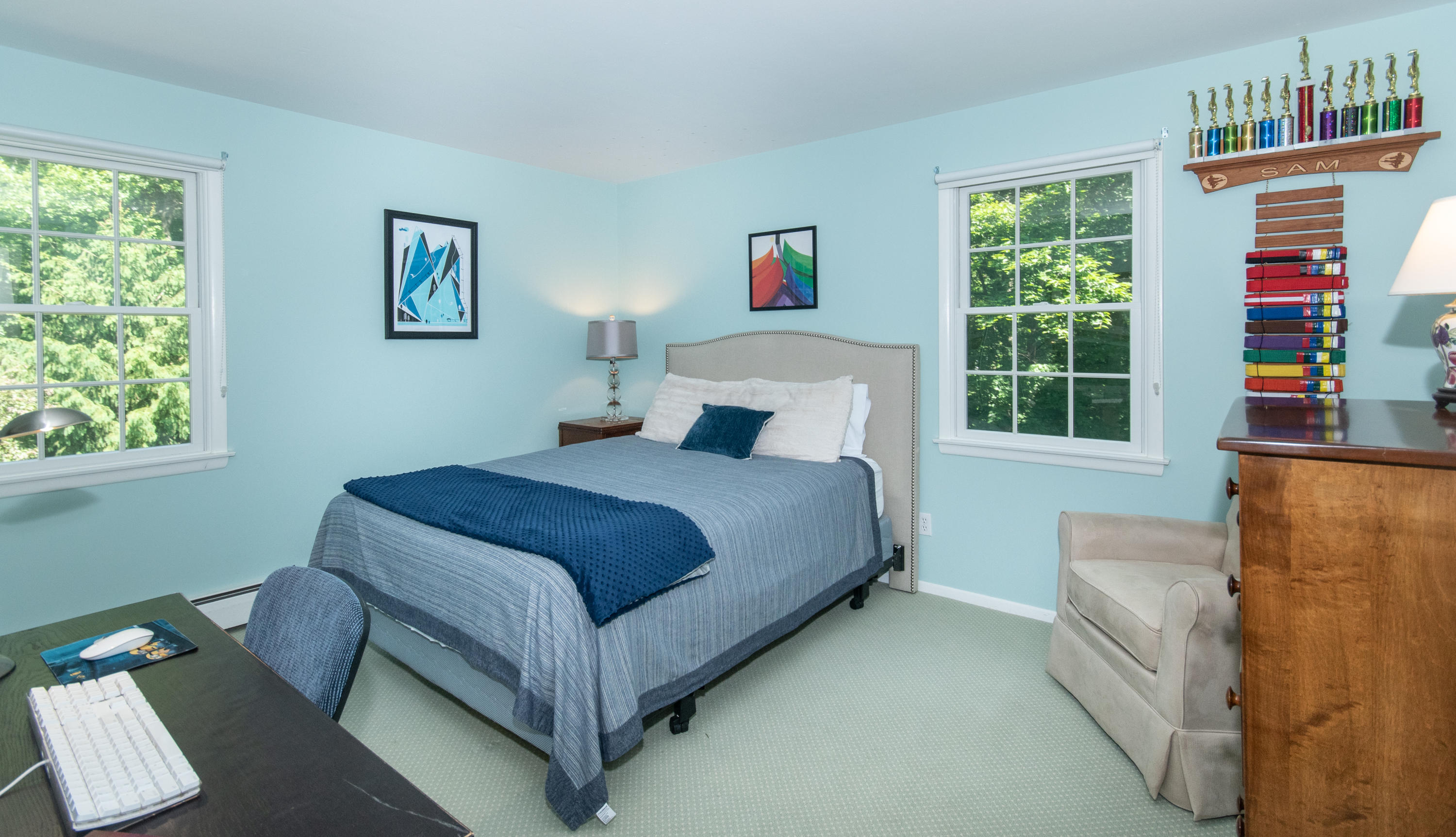 71 Rocky Brook Road New Canaan, CT 06840 - Photo 16 of 28 a bedroom with a bed and window