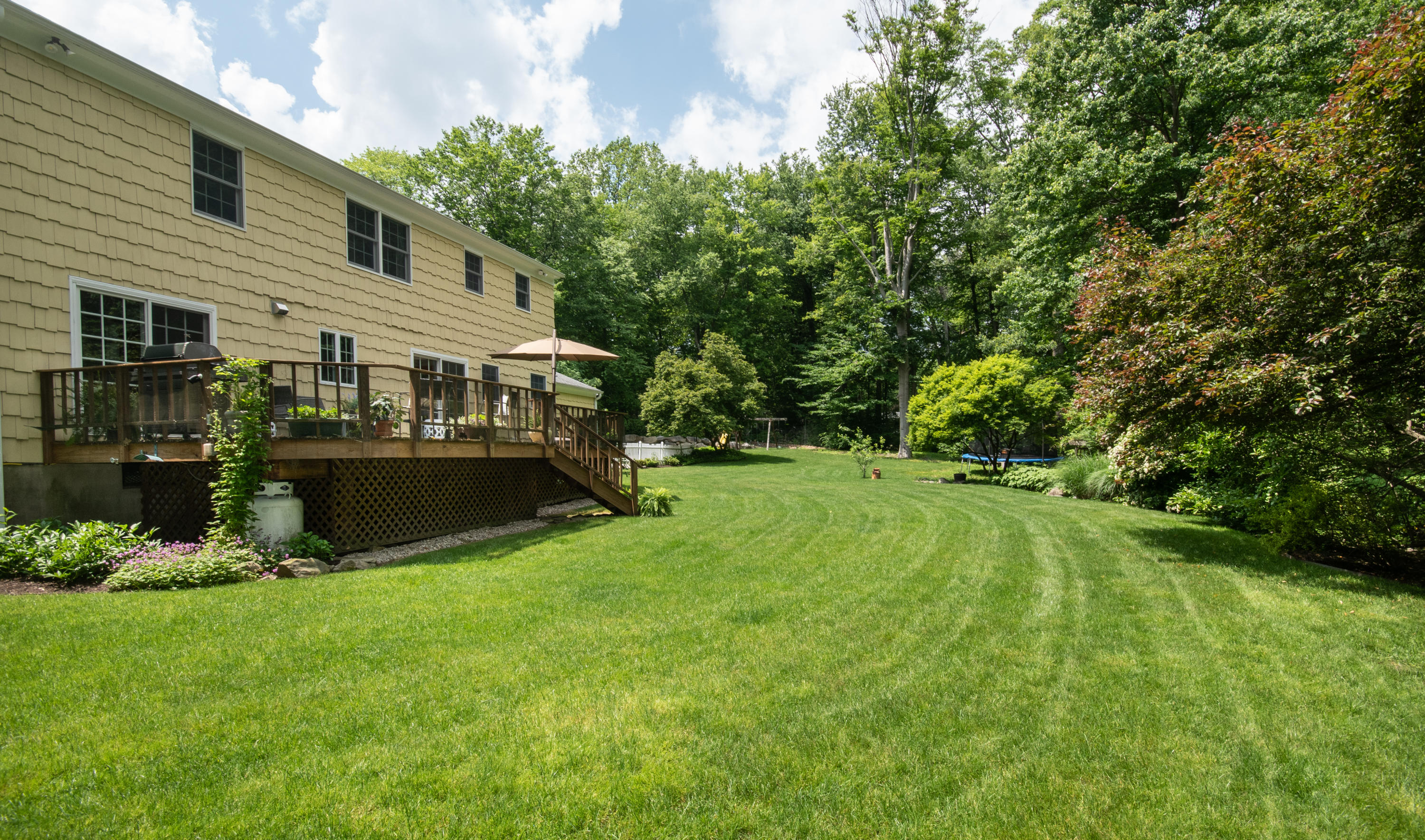 71 Rocky Brook Road New Canaan, CT 06840 - Photo 22 of 28 a view of house with backyard and garden