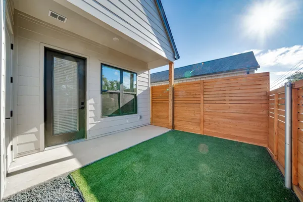 a view of a backyard with a garden