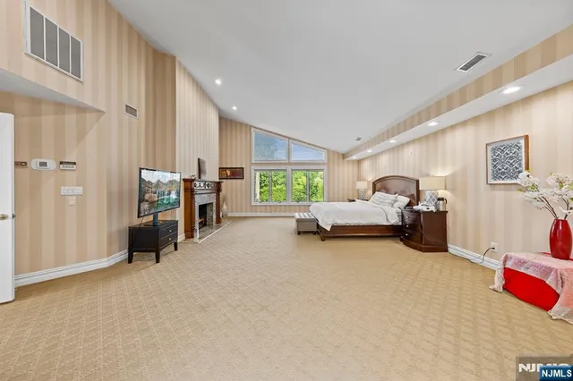 a living room with furniture and a couch