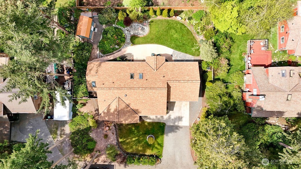 4919 Bell Street Port Townsend, WA 98368 - Photo 39 of 40 an aerial view of a house with outdoor space and a lake view