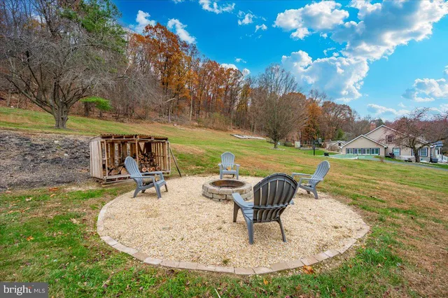 a view of a backyard