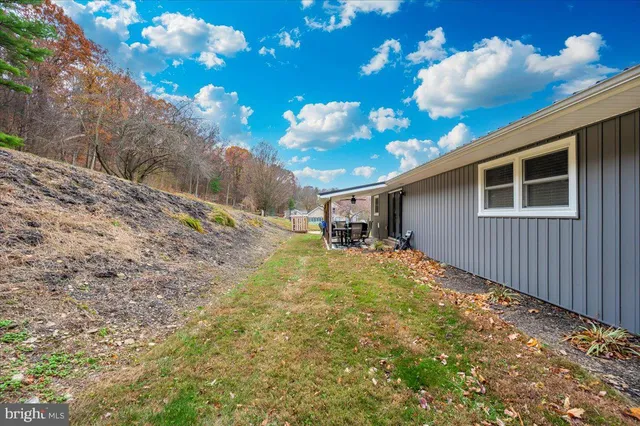 a view of a house with a backyard