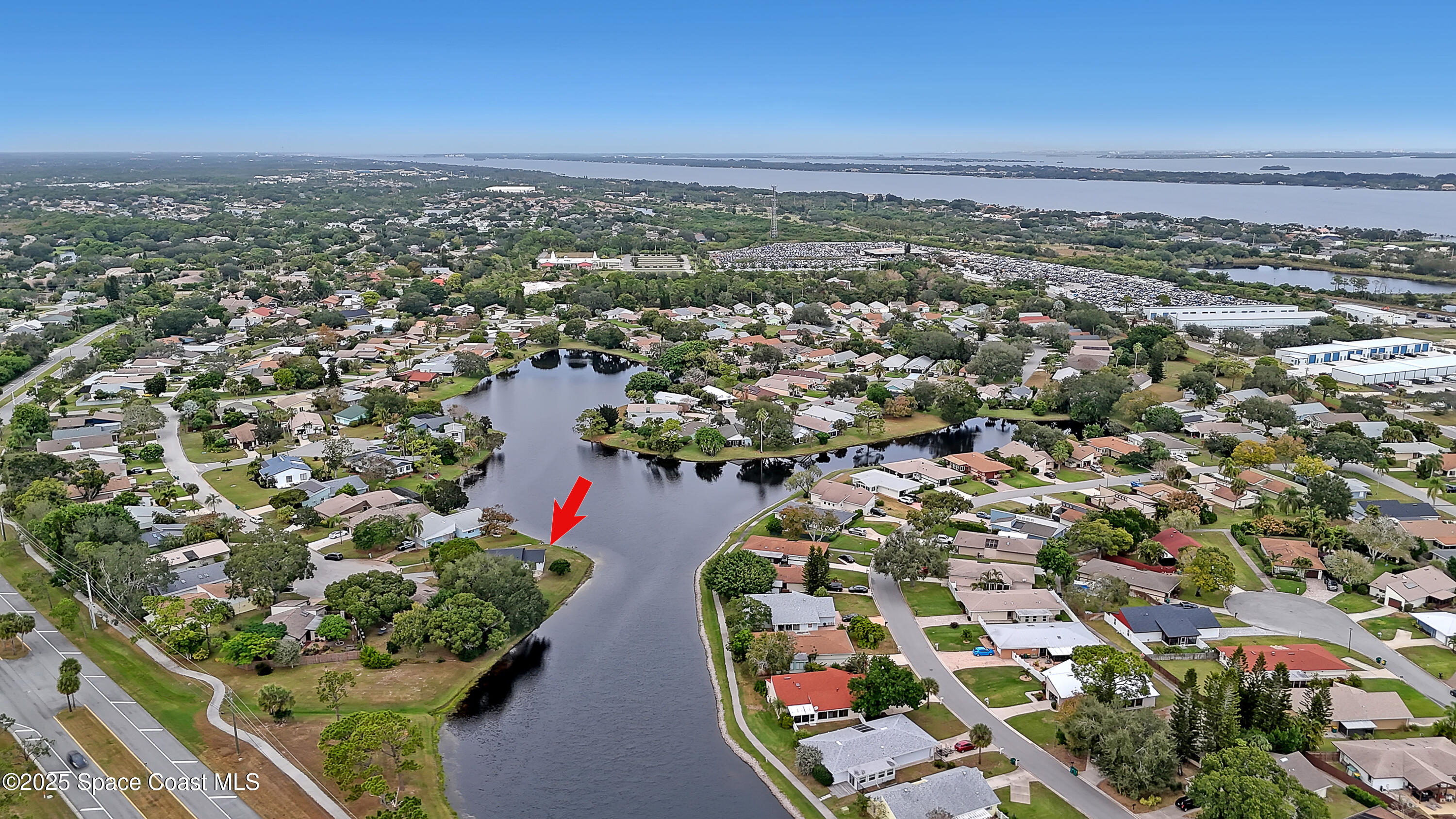 443 Myrtlewood Road Melbourne, FL 32940 - Photo 68 of 72 an aerial view of residential houses with outdoor space