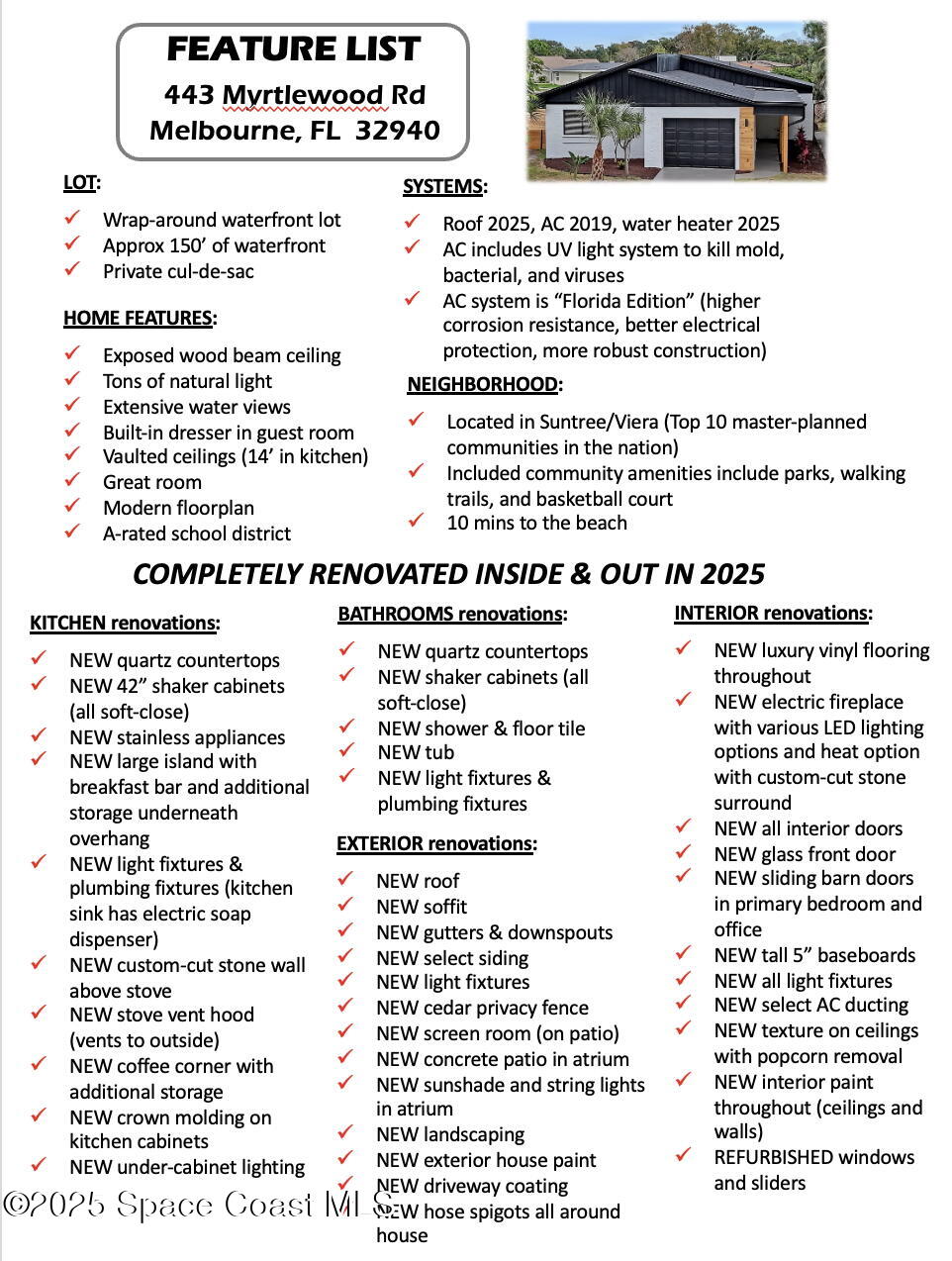 443 Myrtlewood Road Melbourne, FL 32940 - Photo 9 of 72 Feature sheet_443 Myrtlewood