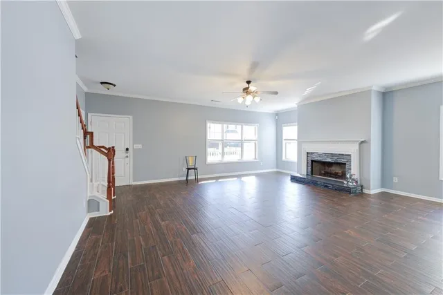 a view of hallway with a window