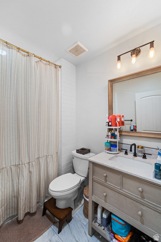257 200 South Provo, UT 84606 - Photo 17 of 40 Full bath featuring vanity and a shower with curtain