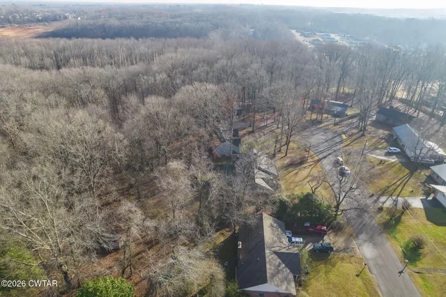 a view of a wooden building