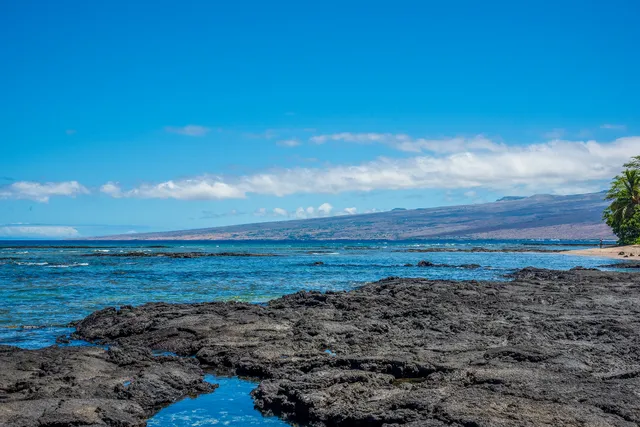 a view of an ocean and beach