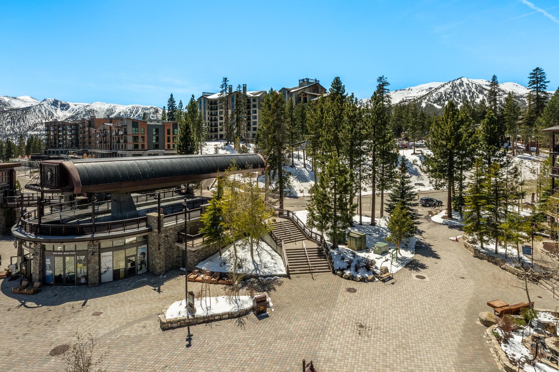 6201 Minaret Road, Unit 2430 Mammoth Lakes, CA 93546 - Photo 46 of 54 Room featuring wood-finish flooring, white walls, and a recessed ceiling